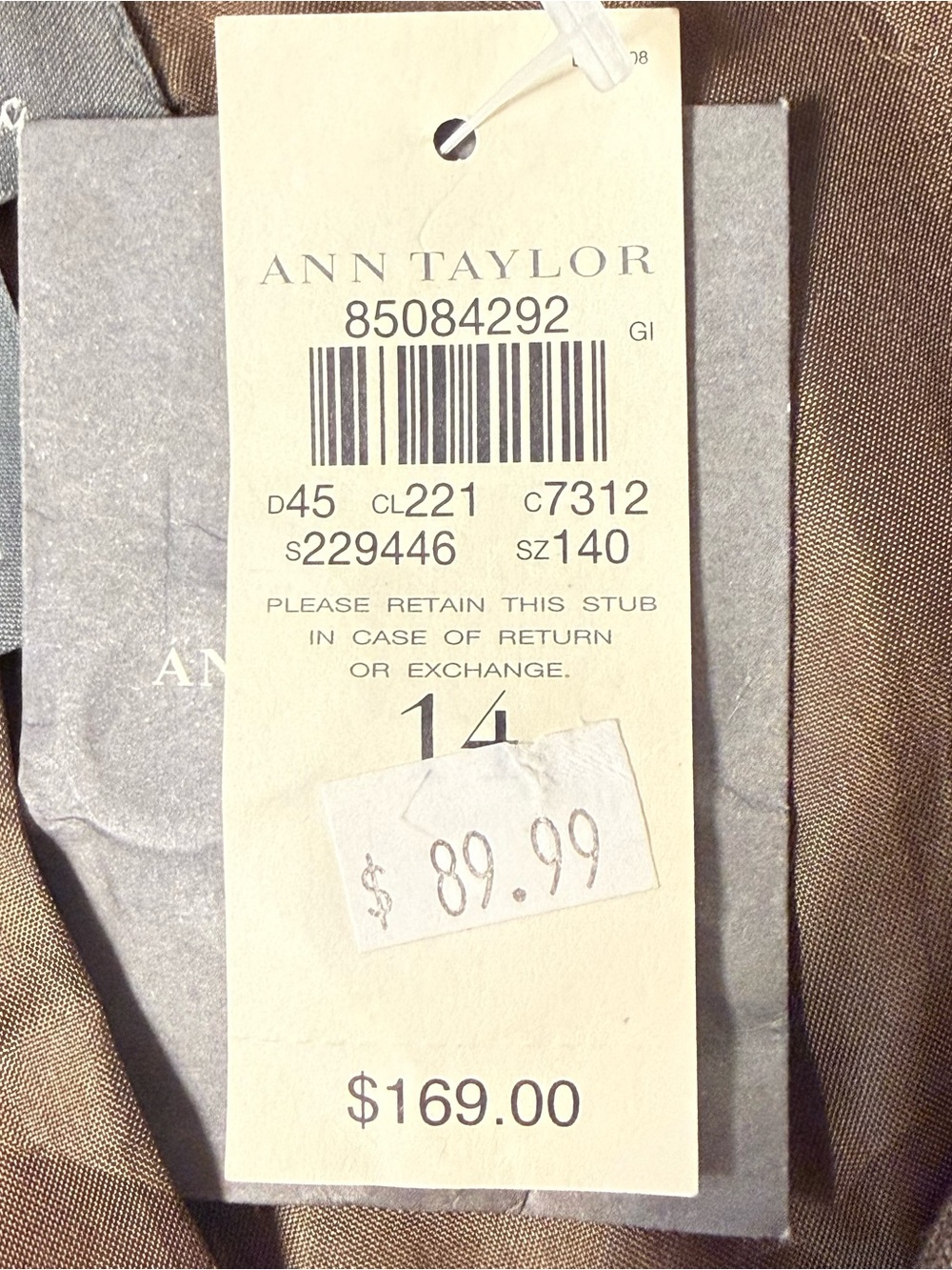 Ann Taylor Loft Brown Linen Blend Belted Short Sleeve Jacket Blazer Size 14 NWT - Picture 8 of 8